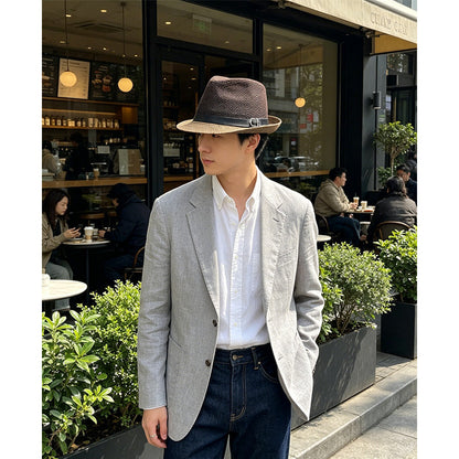 ⏳Nur für kurze Zeit 50 % Rabatt⏰Sommer-Strohhut Fedora mit stylischem Schnallenband🎩