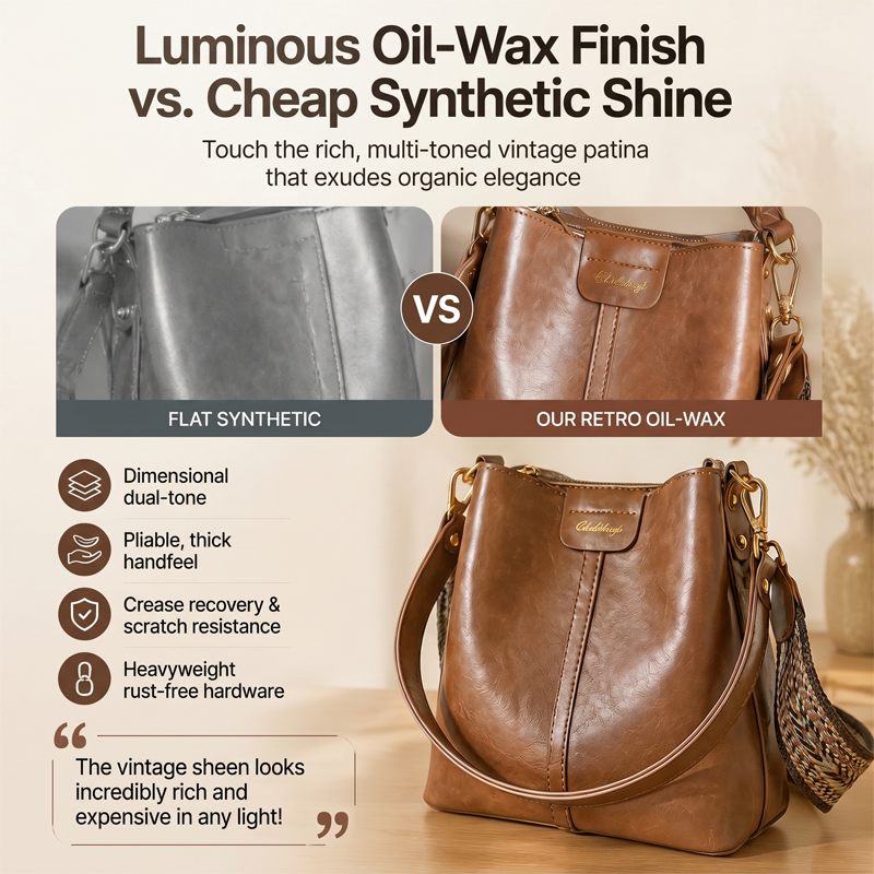 👜 JETZT 50 % RABATT! 🎀 Damen Vintage Umhängetasche mit großem Fassungsvermögen – Geräumig, stilvoll & perfekt für den täglichen Weg zur Arbeit – Elegant, vielseitig & zeitlos 💫