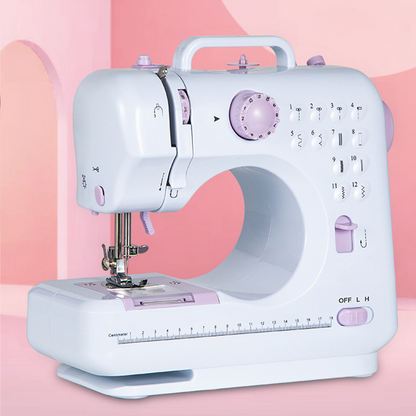 ✂️ Macchina da Cucire Multifunzione con Punto Overlock – 12 Punti Integrati, Motore Potente, Braccio Libero, 2 Velocità 🧵✨