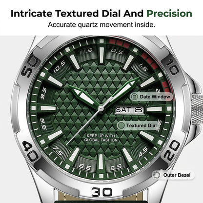 ⌚ LIMITED-TIME 50% OFF! 💥 Men's Luminous Quartz 30M Sports Wristwatch – 3D Geometric Dial, Anti-Scratch, Water Resistant ✨