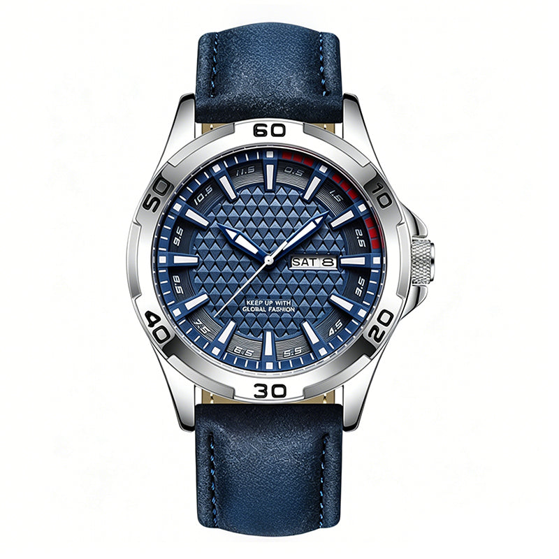⌚ LIMITED-TIME 50% OFF! 💥 Men's Luminous Quartz 30M Sports Wristwatch – 3D Geometric Dial, Anti-Scratch, Water Resistant ✨