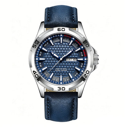 ⌚ LIMITED-TIME 50% OFF! 💥 Men's Luminous Quartz 30M Sports Wristwatch – 3D Geometric Dial, Anti-Scratch, Water Resistant ✨