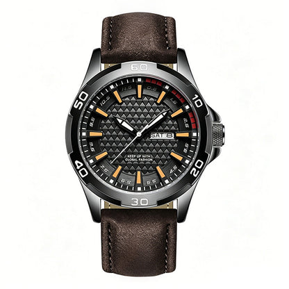 ⌚ LIMITED-TIME 50% OFF! 💥 Men's Luminous Quartz 30M Sports Wristwatch – 3D Geometric Dial, Anti-Scratch, Water Resistant ✨