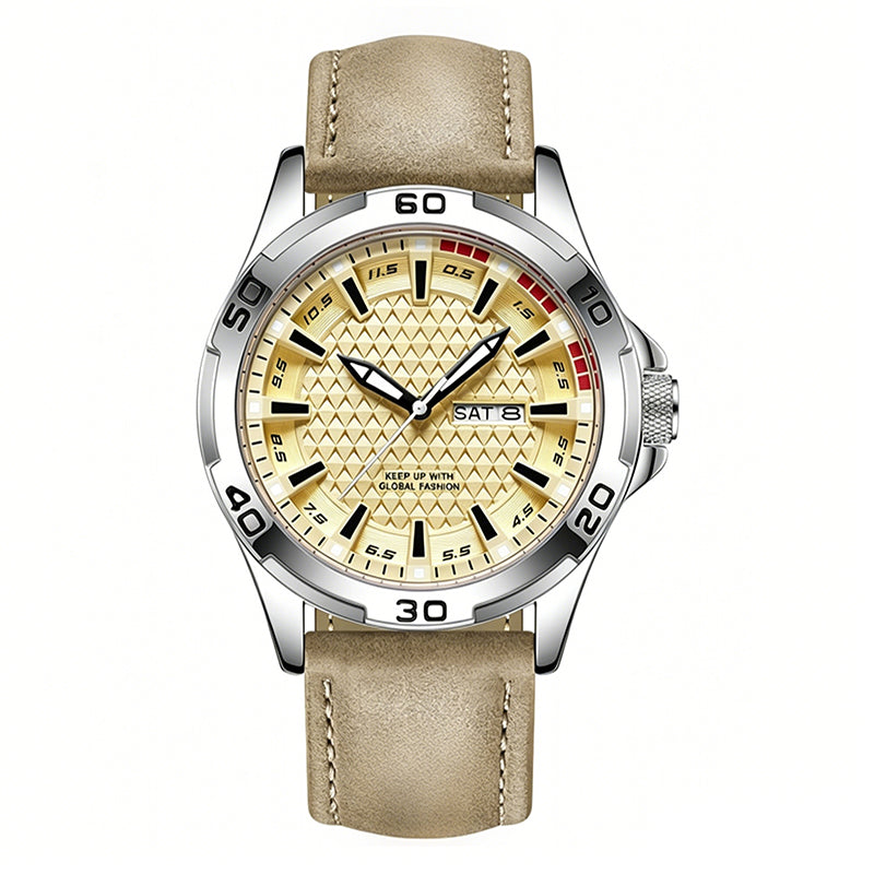 ⌚ LIMITED-TIME 50% OFF! 💥 Men's Luminous Quartz 30M Sports Wristwatch – 3D Geometric Dial, Anti-Scratch, Water Resistant ✨