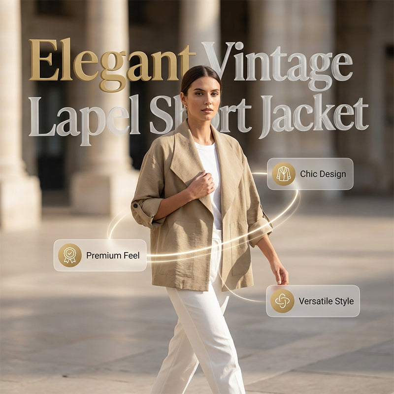 🍂 Lässige Damenjacke im Vintage-Stil mit Reverskragen