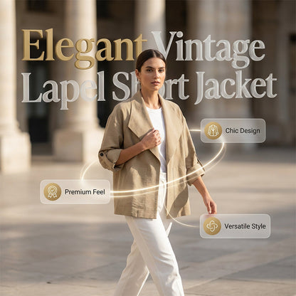 🍂 Lässige Damenjacke im Vintage-Stil mit Reverskragen