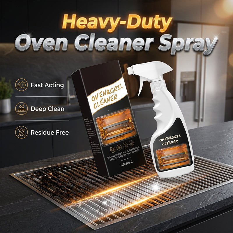 🧼 JETZT 50 % RABATT! 🔥 Hochleistungs-Backofen- und Grillreiniger-Spray – Entfernt eingebranntes Fett und Kohlenstoffablagerungen – Kein Schrubben nötig, ungiftig – ideal für Backöfen, Grills und Kochfelder 🍳