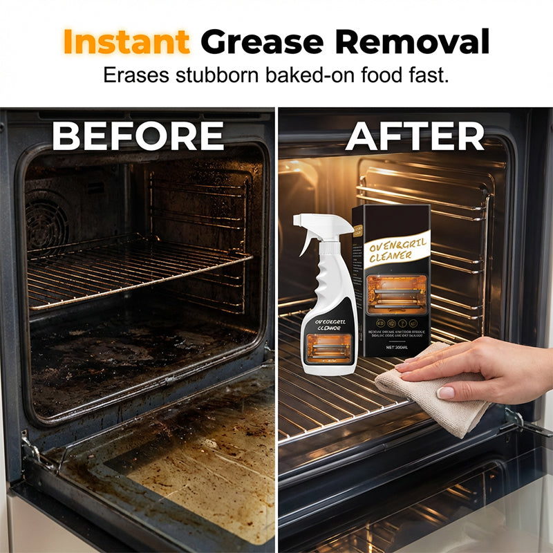 🧼 JETZT 50 % RABATT! 🔥 Hochleistungs-Backofen- und Grillreiniger-Spray – Entfernt eingebranntes Fett und Kohlenstoffablagerungen – Kein Schrubben nötig, ungiftig – ideal für Backöfen, Grills und Kochfelder 🍳