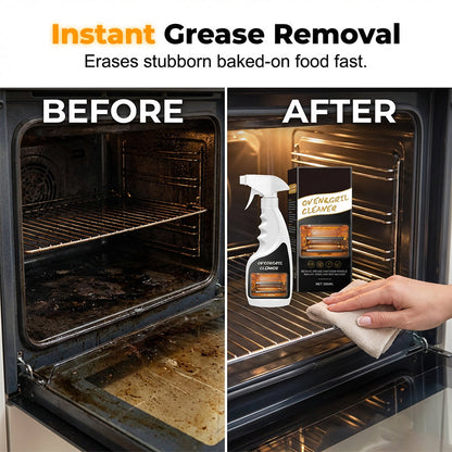 🧼 JETZT 50 % RABATT! 🔥 Hochleistungs-Backofen- und Grillreiniger-Spray – Entfernt eingebranntes Fett und Kohlenstoffablagerungen – Kein Schrubben nötig, ungiftig – ideal für Backöfen, Grills und Kochfelder 🍳