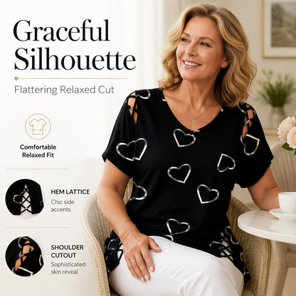 📢📢50% RABATT !!⏰Damen Lässiges V-Ausschnitt Kurzarm T-Shirt