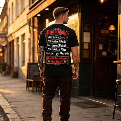 👕 50% RABATT!  Deutschland Heritage T-Shirt – Patriotisches Print, weich & atmungsaktiv – Perfekt für Alltag, Fußball & Oktoberfest ✨