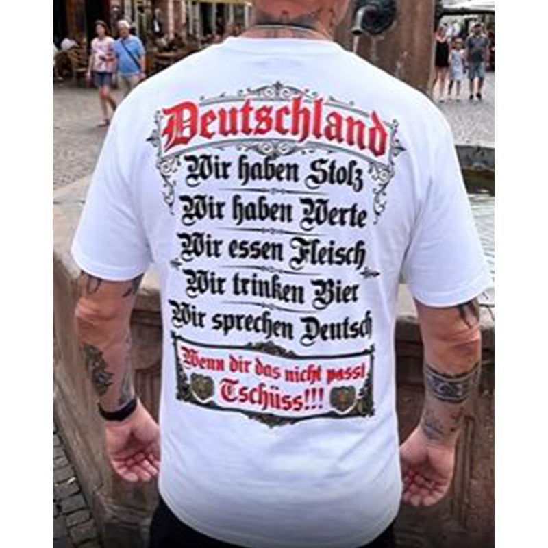 👕 50% RABATT!  Deutschland Heritage T-Shirt – Patriotisches Print, weich & atmungsaktiv – Perfekt für Alltag, Fußball & Oktoberfest ✨