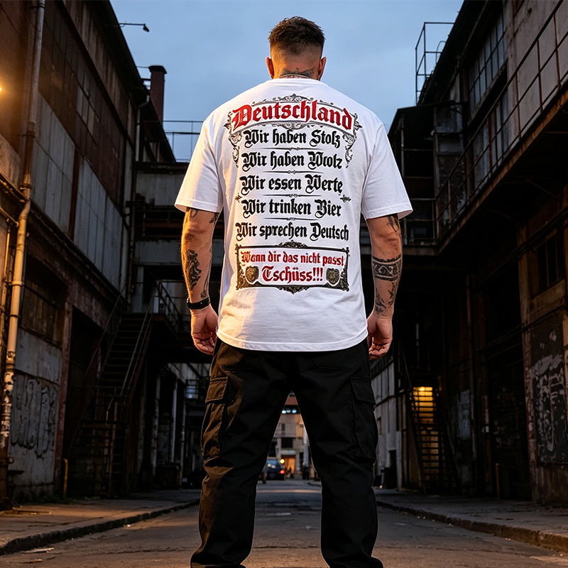 👕 50% RABATT!  Deutschland Heritage T-Shirt – Patriotisches Print, weich & atmungsaktiv – Perfekt für Alltag, Fußball & Oktoberfest ✨