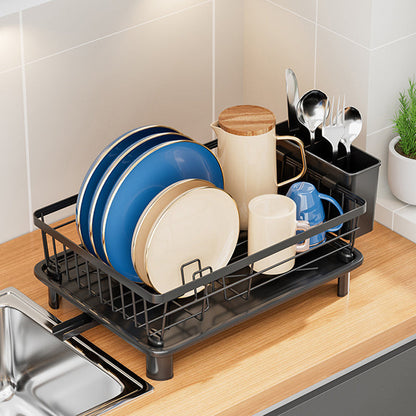🍃 Portastoviglie con tubo di scarico ruotabile a 360° – ampia capacità e struttura robusta 🍽️✨