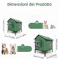 ⏳Sconto del 50% per tempo limitato⏰Casetta per gatti da esterno sopraelevata per tutte le stagioni – Tessuto Oxford impermeabile, rivestimento in alluminio termico e design pieghevole🐈🏠🌧️