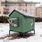 ⏳Sconto del 50% per tempo limitato⏰Casetta per gatti da esterno sopraelevata per tutte le stagioni – Tessuto Oxford impermeabile, rivestimento in alluminio termico e design pieghevole🐈🏠🌧️