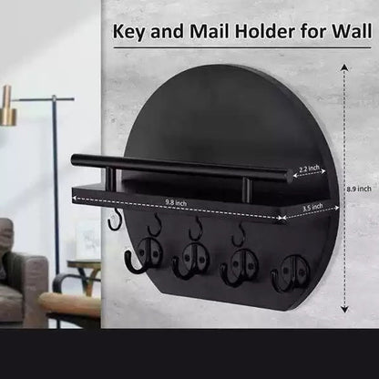 🔥 -50% Oggi: Portachiavi da Parete in Legno e Metallo – 4 ganci robusti, design elegante per un ingresso sempre in ordine