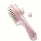 📢 -50% !! ⏰ Pettine applicatore per la cura del cuoio capelluto – PC + Silicone + Metallo – 45×160 mm – 6 denti – Punte rotanti – Trasparente/Rosa 💆‍♂️