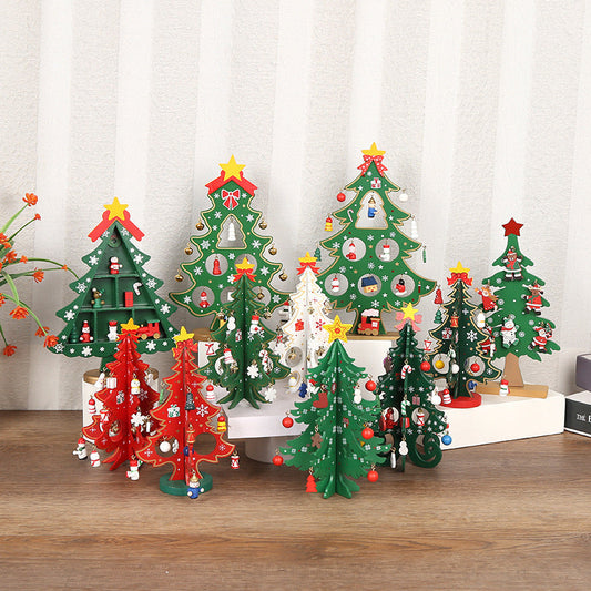 🎄 Set fai da te di decorazioni natalizie in legno per l'albero di Natale: costruisci, decora e gioca! ✨